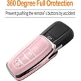 thumbnail image 4 of Key Fob Cover Compatible with Toyota RAV4 Camry Avalon Corolla Highlander C-HR Prius Smart Remote Keychain Case Holder Protector,Chalk Pink, 4 of 6