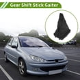 thumbnail image 2 of Cubierta de bota de palanca de cambios Unique Bargains para Peugeot 206 2007-2023, cubierta de pomo de palanca negra de cuero sintético 1 Pc, 2 of 7