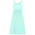 thumbnail image 4 of TiaoBug Kids Girls Beaded Chiffon Princess Dress Sleeveless Wedding Flower Dress Pageant Gown Mint Green 4, 4 of 5