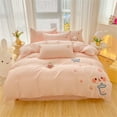 thumbnail image 3 of Cute Cartoon Duck Rabbit Bear Decal Children‘s Bedding Set Double Bed Large Duvet Cover Set Bed Sheet Pillowcase Four Piece Set FGS, 3 of 7