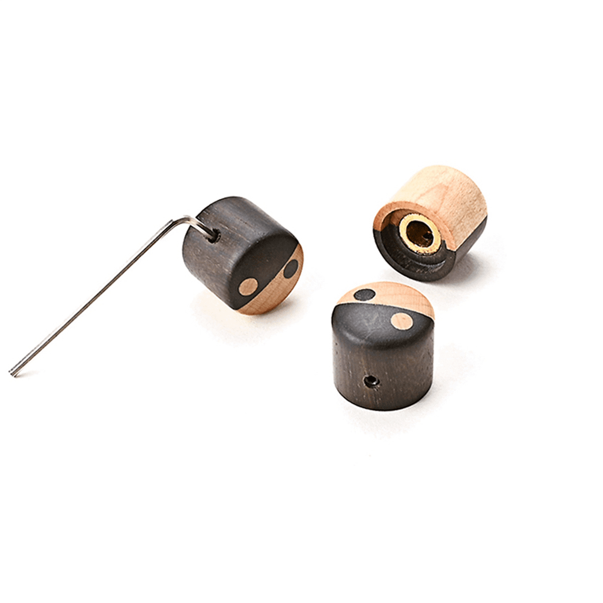 6Pcs Wooden Tone Volume Control Knob Tone Control Knob Set for Electric Guitar Parts