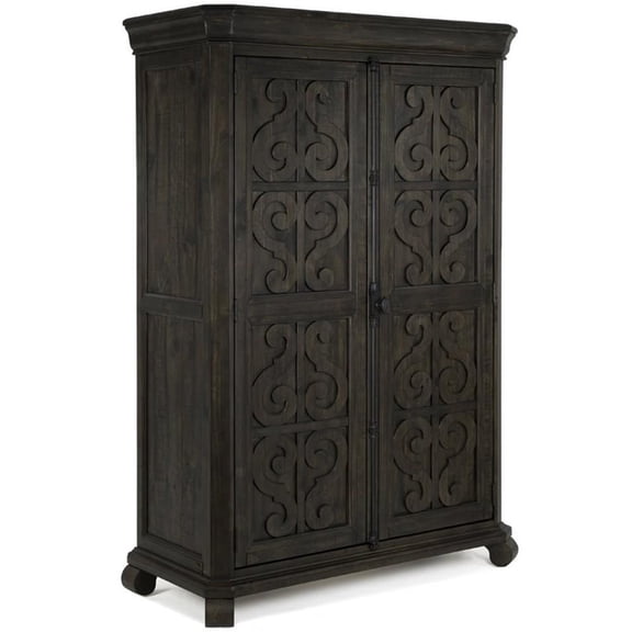 Atlin Designs Traditional Wood Peppercorn Door Chest in Mahogany