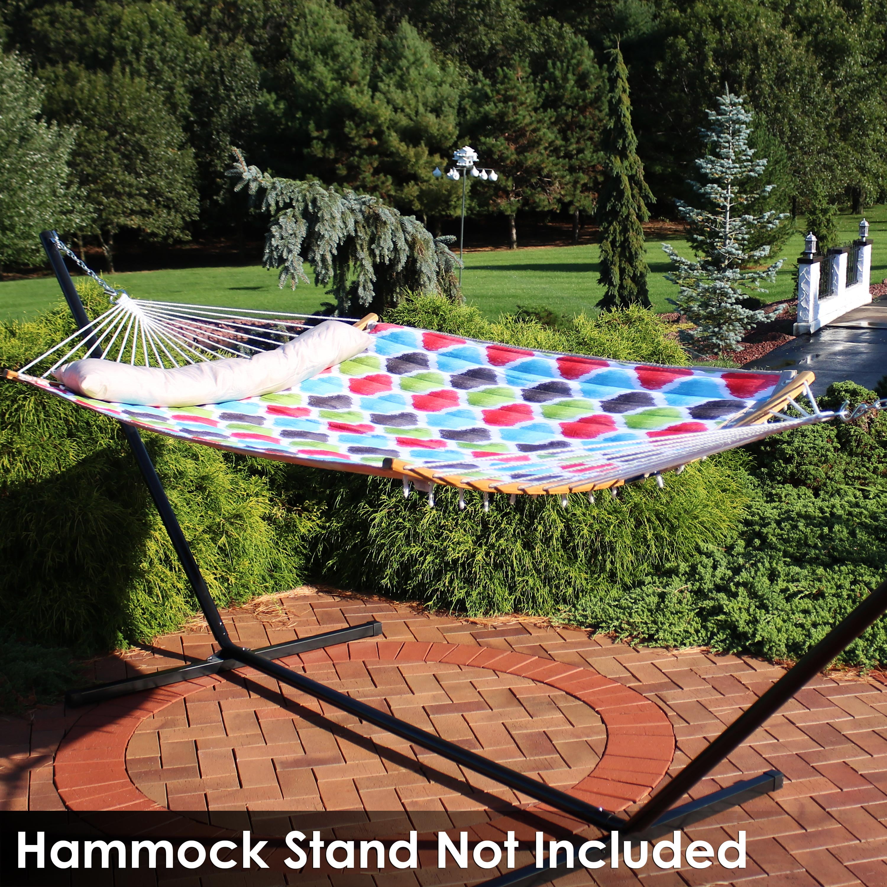 Sunnydaze Quilted Hammock Curved 2Piece Spreader Bars Multiple