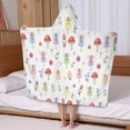 thumbnail image 5 of Flower Fairy Princess Pattern Hooded Bath Towel，50"x30" for Ages 3 To 12 Kids, Quick Dry Lightweight Soft Microfiber Hood Beach Towel Cover Up for Kids, 5 of 7