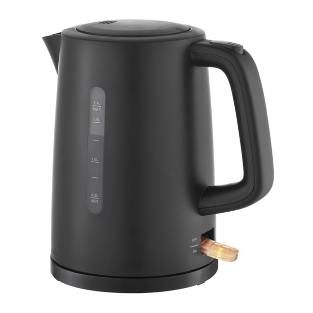 Bouilloire électrique Mainstays 1,7 L, plastique, noire