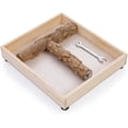 thumbnail image 3 of Soporte de mesa para pájaros, soporte portátil para tees, soporte de juego para loros, percha de gimnasio para loros pequeños y medianos, 1 pieza, marrón, 3 of 5