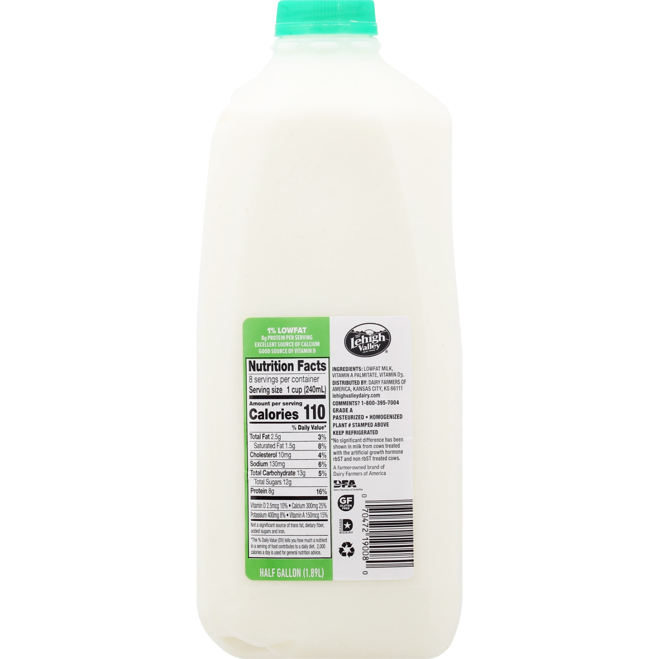 Lehigh Valley 1% Low Fat Milk - 64 fl oz