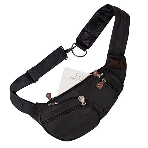 Rothco Canvas Crossbody Sling Bag Multipurpose Sling Backpack Chest Bag Perfect for Hiking and Travel