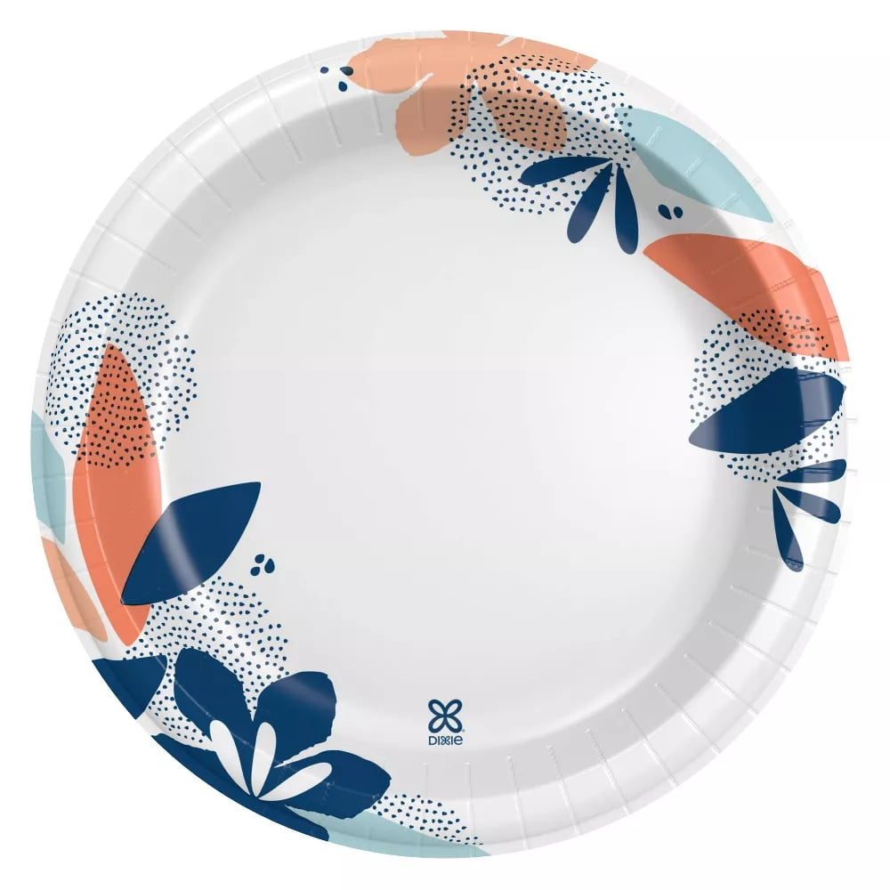 Everyday 10 1/16" Paper Plates - 150ct: Microwave-Safe, Leak & Cut-Resistant, Floral Pattern