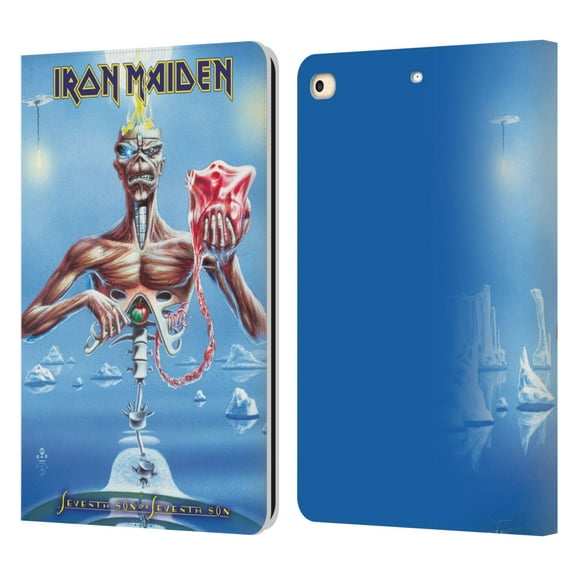 Head Case Designs Officially Licensed Iron Maiden Album Covers SSOSS Leather Book Wallet Case Cover Compatible with Apple iPad 9.7 2017 / iPad 9.7 2018
