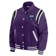 thumbnail image 2 of Women's WEAR by Erin Andrews Purple Baltimore Ravens Varsity Lightweight Full-Snap Jacket, 2 of 5