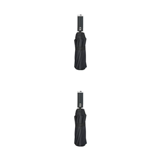 Naiovety Paraguas plegable grande con linterna LED Paraguas a prueba de viento Sombrilla LED/Negro 2Conjunto