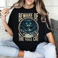 thumbnail image 2 of Yule Cat Christmas T-Shirt – Beware of the Yule Cat Scary Holiday Folklore Tee, 2 of 5