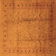 thumbnail image 1 of Ahgly Company Indoor Square Oriental Orange Industrial Area Rugs, 4' Square, 1 of 4