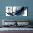 thumbnail image 4 of 3 Piece Canvas Wall Art Nature Glacier US Alaska Mountains Home Wall Art Colorful Flowers Forest Landscape Canvas Prints Scenery Artwork Contemporary Decor Ready to Hang, 48" Wx24" H, 4 of 5