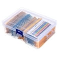 thumbnail image 1 of FlyFlise 2600 Pcs 130 Valeurs 1/4W 0.25W 1 % Film Métallique Résistances Pack Assorti Kit Ensemble Lot Résistances Assortiment Kit, 1 of 8
