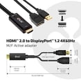 thumbnail image 2 of Club 3D  2.0 HDMI to Display Port Video Adapter with USB Power, 2 of 5