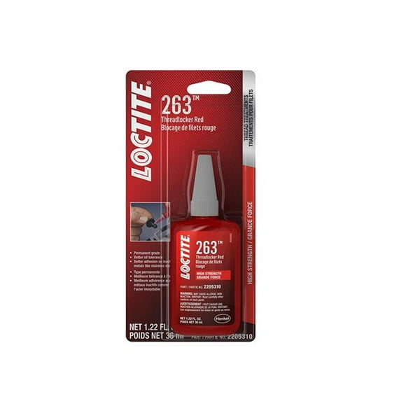 Loctite 2205310 263 Threadlocker Red Surface Insensitive, 36 ml