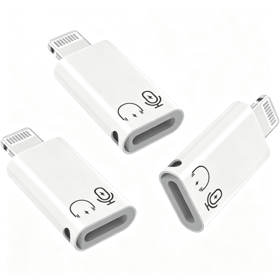 GJX Mfi Certified] 3Pack Lightning to Usb-C Headphone Adapter | Audio Output Adapter for Iphone 14/13/12/11/8/7