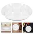 thumbnail image 2 of Bandeja de melamina para servir chips y salsa, plato dividido, bandeja decorativa seccional de gres con 5 compartimentos, plato para aperitivos, frutas, fiestas y aperitivos vegetarianos, 2 of 7