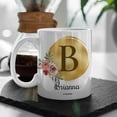 thumbnail image 5 of Personalized Name Coffee Mug With Custom Letter Alphabet Initial Monogrammed Coffee Cups 11 15 Oz Birthday Mothers Day Christmas Wedding Engagement Gifts for Mom Grandma Bridesmaid Nana (Gold), 5 of 7