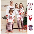 thumbnail image 2 of Conjunto de pijama con estampado navideño para padres e hijos, Top de manga larga con cuello redondo y pantalones de celosía, ropa de dormir y de estar por casa, 2024 xuanjing  unisex, 2 of 2