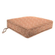 Jordan Manufacturing Reversible Outdoor Tufted 3-Piece Wicker Cushion Set, Multiple Patterns