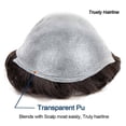 thumbnail image 4 of 0.03mm Ultra Thin Skin Toupee Human Hair Male Capillary Prosthesis Soft V-Looped PU Base Hair System Naturale Hairline Indian Remy Men's Hair Piece, 4 of 7