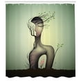thumbnail image 3 of Ambesonne Feminist Shower Curtain, Surrealist Woman Shape, 69"Wx84"L, Multicolor, 3 of 3