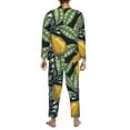 thumbnail image 5 of Bingfone Men'S Pajama Set 2 Piece Loungewear Pjs, Long Sleeve With Pajama Pants-Citrus Fruits Elegant Lemons, 5 of 9