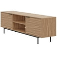thumbnail image 2 of Nexera Hamilton Tv Stand with 2 Storage Cabinets Fits Tv's up to 70", Walnut, 2 of 8