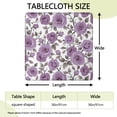 thumbnail image 2 of Flower Tablecloth Vintage Botanical Print Waterproof Elastic Square Cover with Backing, Ideal for Rustic Farmhouse Decor, 2 of 4