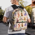 thumbnail image 3 of Gukieu Dogs In Different Poses Print Backpack, Waterproof Backpack with Adjustable Shoulder Straps, Suitable for Campus, Business, Travel, Unisex, 3 of 6