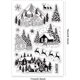 thumbnail image 2 of Sellos transparentes con temática invernal: Casa de nieve, alce, copo de nieve, árbol sagrado. Sellos de silicona para decoración de tarjetas y álbumes de recortes DIY. 6,3 x 4,3 cm., 2 of 9