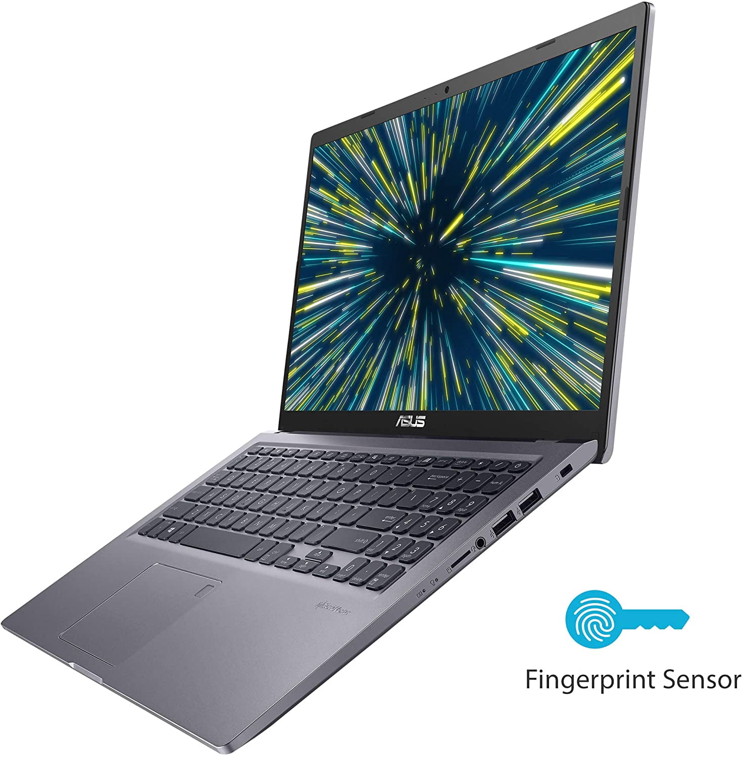 ASUS VivoBook 15 F515 Thin and Light Laptop, 15.6&rdquo; FHD Display, Intel Core i3-1005G1 Processor, 4GB DDR4 RAM, 128GB PCIe SSD, Fingerprint Reader, Windows 10 Home in S Mode, Slate Grey, F515J