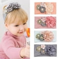 thumbnail image 4 of 2 Pcs Bandeau Bébé Mode Fleur Perle Décor Turban Bandeau Cheveux Bébé, 4 of 10