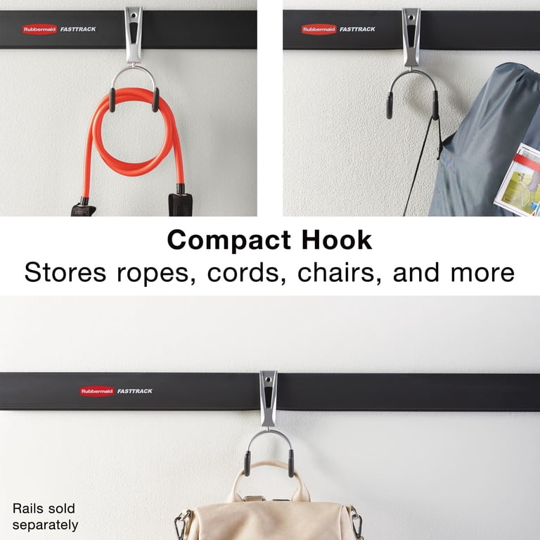 Garage Wall Mount Compact Hook, 25 Lb Capacity, Set of 2 photo 2