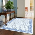 thumbnail image 3 of Artnice Vintage Floral Area Rugs for Living Room, 5x7 Machine Washable Rugs, Non Slip Lightblue Area Rugs Indoor Carpet Mats for Home Decor, 3 of 13