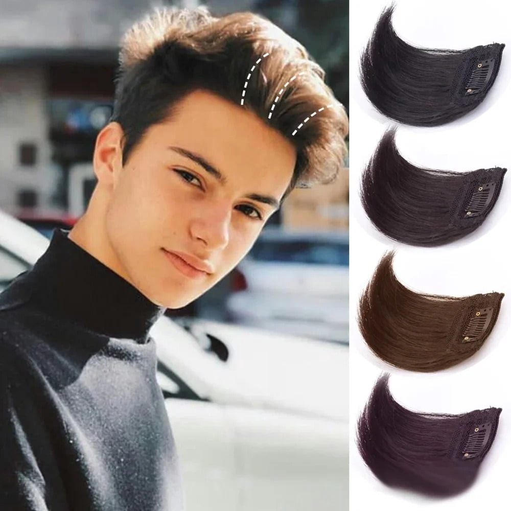 Synthetic 1Piece Invisible Mini Hair Pad Hair Extension Clip Hair Topper 10cm