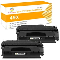 Toner H-Party Q5949X 49X 49x toner Compatible Toner Cartridge for HP LaserJet 1320 1320N 1320TN 1320NW 3390 3392 Printer (Black，2 Pack，7000 Pages)