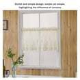 thumbnail image 5 of Baywell Lace Kitchen Valances Curtains Vintage Semi-Sheer Voile Window Valance 51.2in/53.9in Length, Lace Floral Embroidered Short Valance Curtain Swags for Small Window Living Room Bedroom, 5 of 6