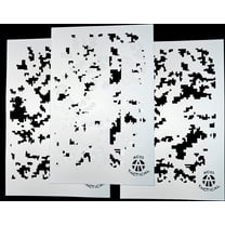3 Pack! Vinyl Airbrush Camo Stencils 14" 10 Mil - Digital Camouflage