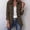 A387 Brown, variant on Women's Button Front Blazer Coat Casual Lapel Neck Long Sleeve Ruffle Edge Jacket Fall Fashion Workwear Outfits