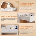 thumbnail image 3 of White Small Vanity Desk with Lighted Mirror and Power Outlet, NEORIVER 31.5" Makeup Table with 2 Drawers & 6 Storage Shelves, Women Girls Vanity for Small Space, Easy Assembly, 3 of 8