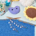 thumbnail image 4 of 2 Pcs Bicone Glass Beaded Knitting Row Counter Chains 1~10 Acrylic Numbers Brass Charms Stitch Marker for Knitting Crochet Tracking Project Progress Silver for DIY, 4 of 9