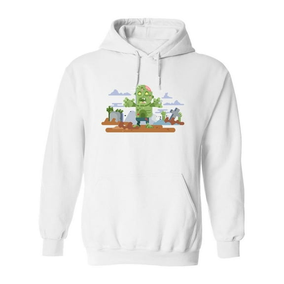 Zombies Attack Design Hoodie Men -Image by Shutterstock, Male Small