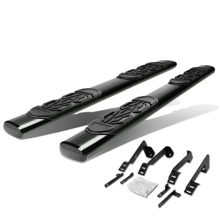 For 02-09 Dodge Ram Truck 1500 2500 3500 Crew Cab Carbon Steel 6" Side Step Nerf Bar Running Board Left+Right 03 04 05 06 07 08