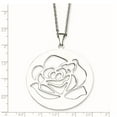 thumbnail image 2 of Chisel Stainless Steel Polished Rose Cut-out 22in Necklace, 2 of 2