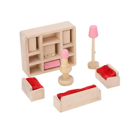 Faginey Mini Lifelike Simulation Wooden Furniture Set For 1 12