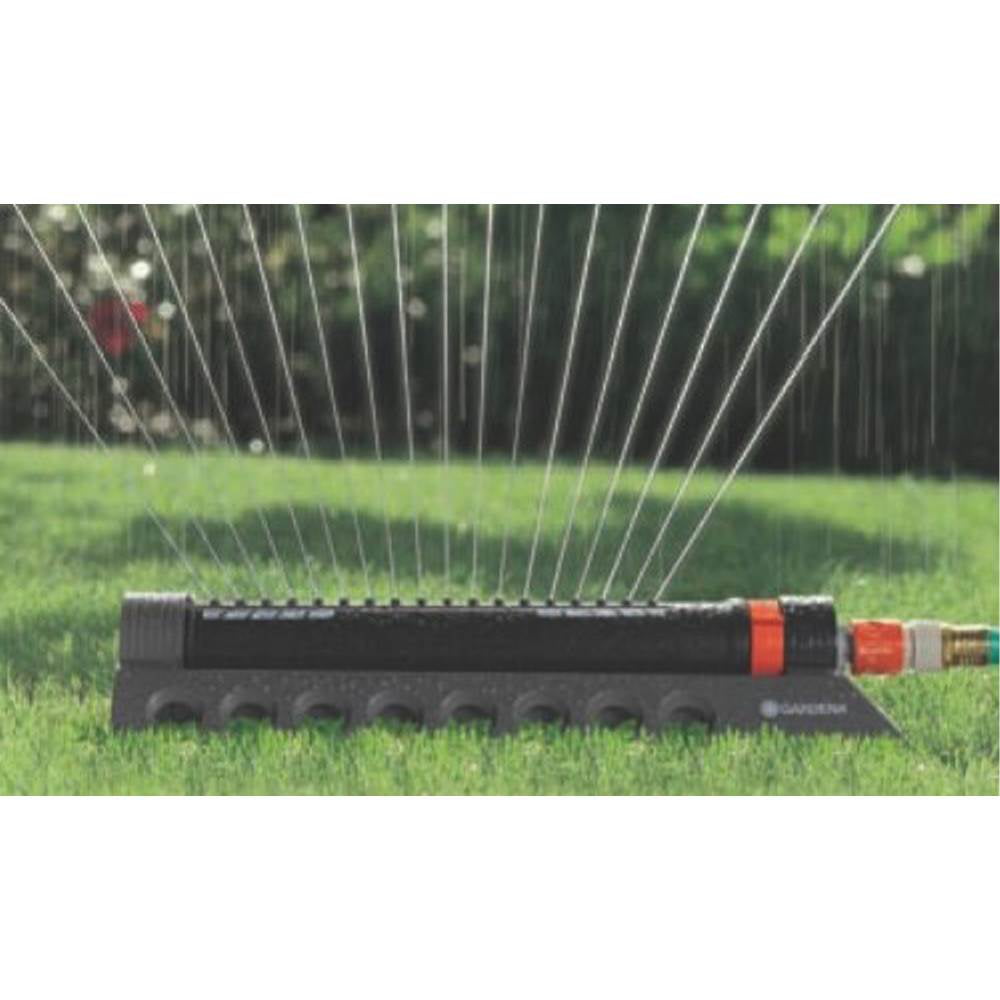 Gardena 18712-20 AquaZoom 2700 Sq Ft Frost Fully Adjustable Oscillating Sprinkler Compatible with Any Hose Brand FQ Made in Germany for Flexible Leak Proof and Precise Watering Black 